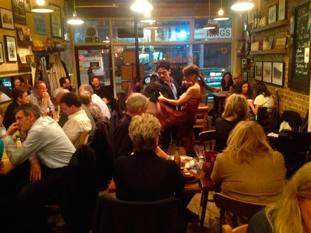 Martin Espindola and Maria Solero dancing Tango